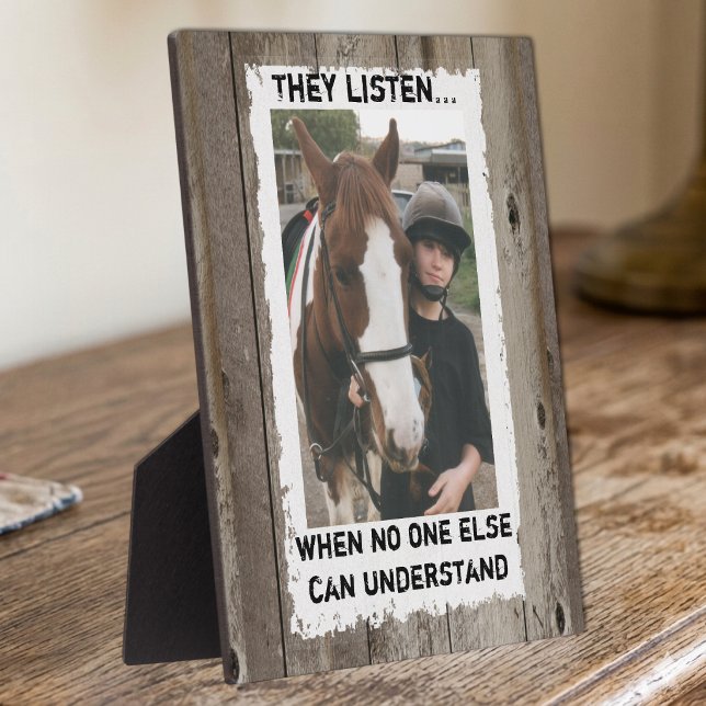 Placa Expositora Mi caballo me entiende foto rústica (Subido por el creador)