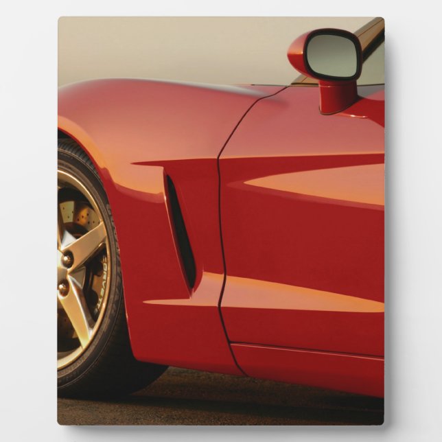 Placa Expositora Mi Corvette rojo (Frente)