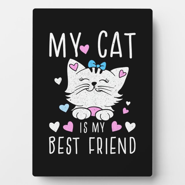Placa Expositora Mi gato es mi mejor amigo (Frente)