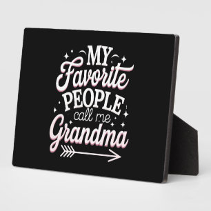 Placa Expositora Mi gente favorita me llama Día de la Madre Abuela