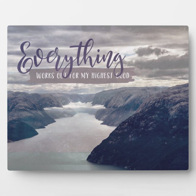 Placa Expositora Mi más alto bien (Frente)