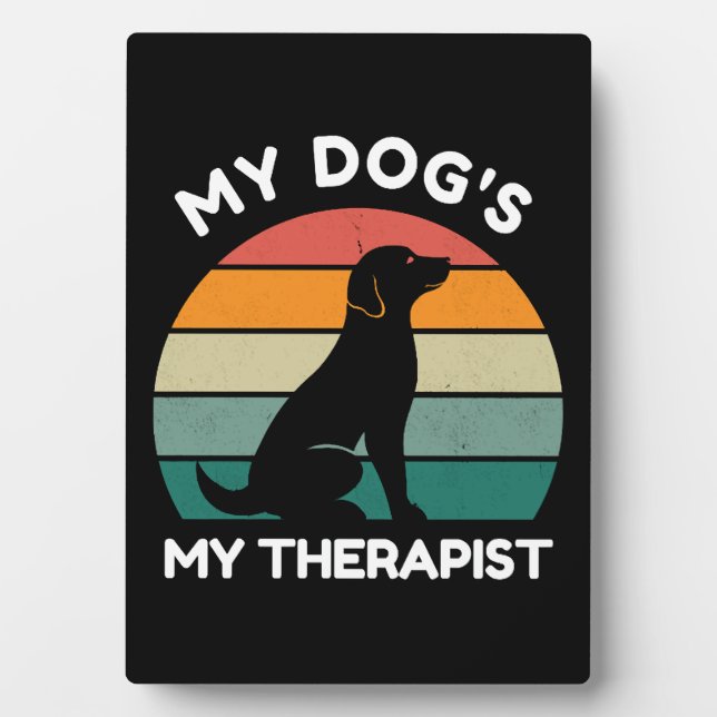 Placa Expositora Mi Perro gracioso recibe a mi Chiste Perro Cumplea (Frente)