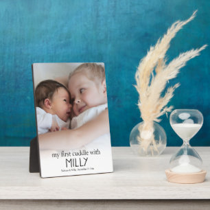 Placa Expositora Mi Primer Amortiguamiento Con Un Bebé De Fotos Her