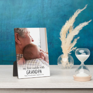 Placa Expositora Mi primera broma con el bebé de foto del abuelo, e