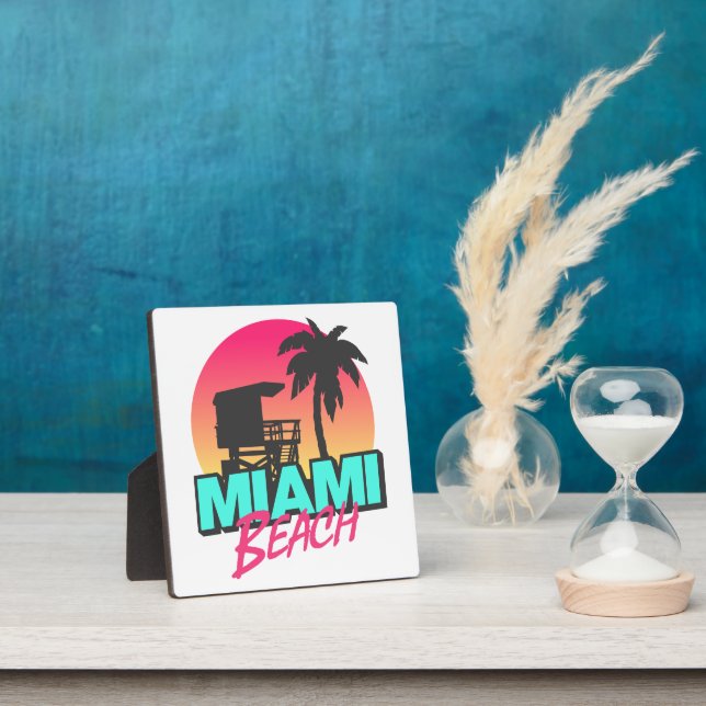Placa Expositora Miami Beach Viajes Vintage  (in situ)