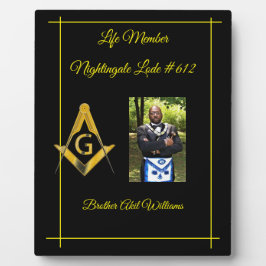 Placa Expositora Miembro de Freemason Life