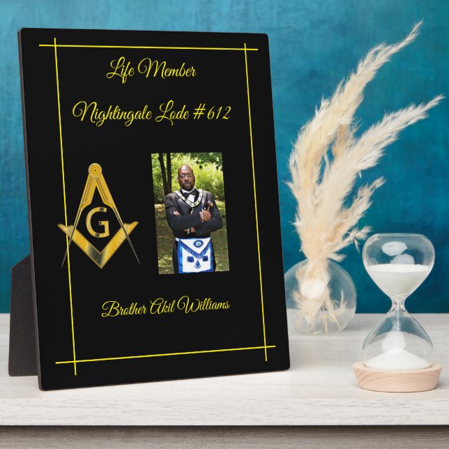 Placa Expositora Miembro de Freemason Life (Lado)