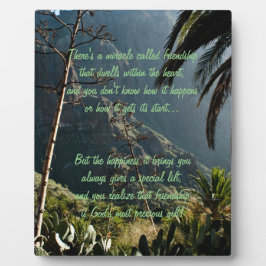 Placa Expositora Milagro de la amistad Poema Plaque