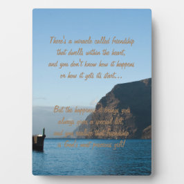 Placa Expositora Milagro de la amistad Poema Plaque