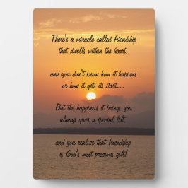 Placa Expositora Milagro de la amistad Poema Plaque