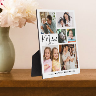 Placa Expositora Mimi We Love You Grandkids Nombra 6 Collages de fo