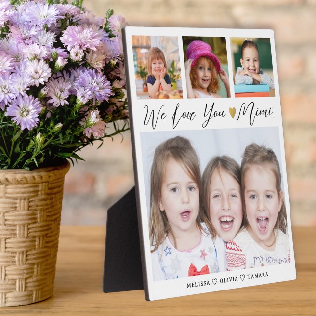 Placa Expositora Mimi We Love You Grandkids Nombres 4 Collages de f (Subido por el creador)