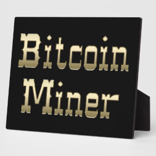 Placa Expositora Minero de Bitcoin (en negro)