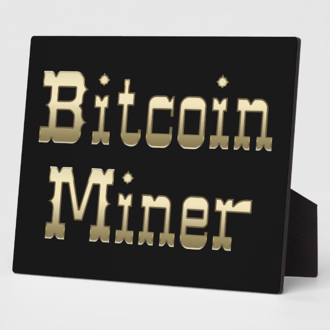 Placa Expositora Minero de Bitcoin (en negro) (Lado)