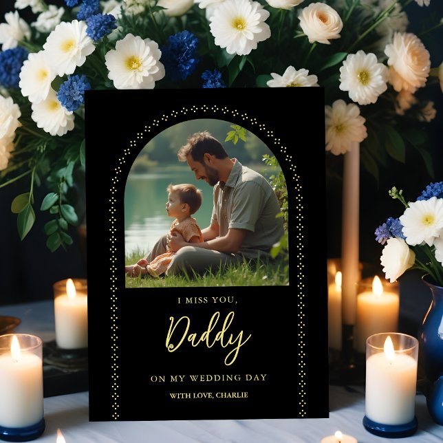 Placa Expositora Minimalist Elegant Wedding Photo Tribute Memorial  (Minimalist Elegant Wedding Memorial Photo Signs with Arch Effect for Tribute Table Plaque.)