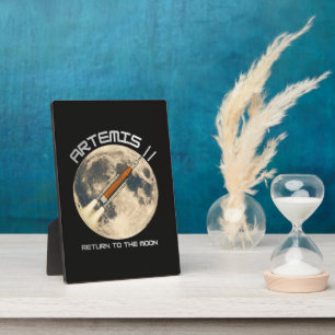 Placa Expositora misión lunar Artemis