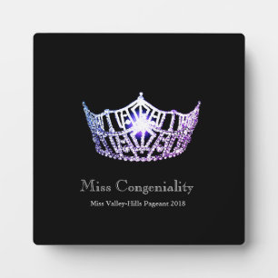 Placa Expositora Miss America Lilac Crown Awards Plaque