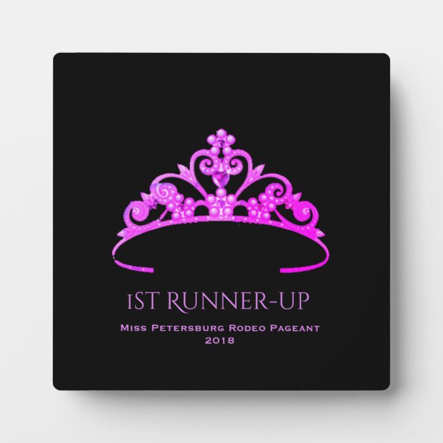 Placa Expositora Miss America Rodeo Crown Runner-up Plaque (Frente)