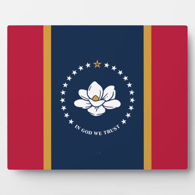 Placa Expositora Mississippi Flag Plaque (Frente)