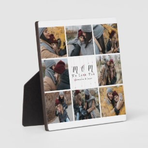 Placa Expositora Moda Personalizado Monograma Fotos Collage Madre a