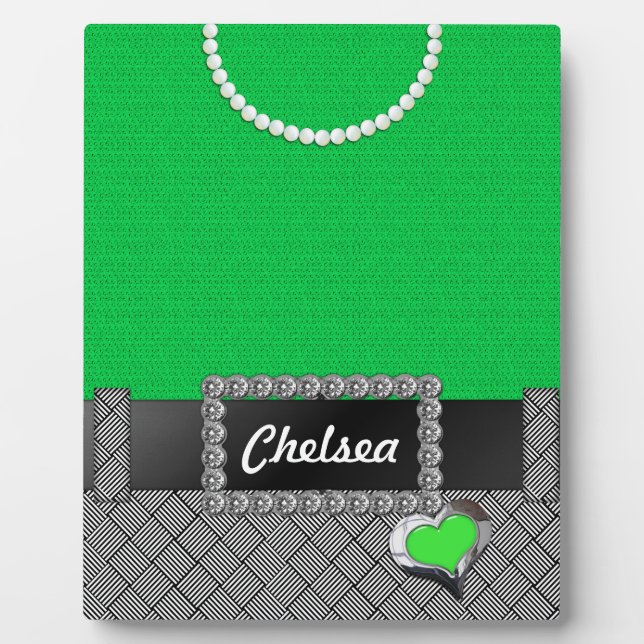 Placa Expositora Moda Vestido verde (Frente)