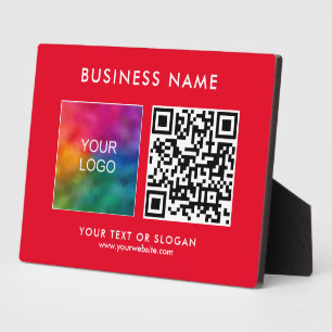Placa Expositora Modelo de código QR del logotipo comercial de Pers