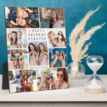 Placa Expositora Modern BEST FRIENDS FOREVER 9 Photo Collage Plaque<br><div class="desc">Create a keepsake photo memory collage display of 9 of your favorite pictures of your and your Best Friend or BFF. The simple, classic title BEST FRIENDS FOREVER can be changed and you can add your names or a custom personal message. ASSISTANCE: For help with design modification/personalization, color change or...</div>