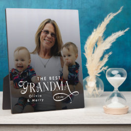 Placa Expositora Modern Best Grandma Ever Photo Personalized