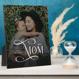 Placa Expositora Modern Best Mom Ever Photo Mothers Day Gifts