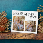 Placa Expositora Modern Best Mom Ever Photo Mothers Day Gifts<br><div class="desc">Celebrate the woman whose love feels like home. This Best Mom Ever Heart Photo Plaque turns two of your most treasured memories into a beautiful daily reminder of how deeply she’s loved. Designed with a modern minimalist layout, elegant typography, and a soft heart detail, it captures the story of all...</div>