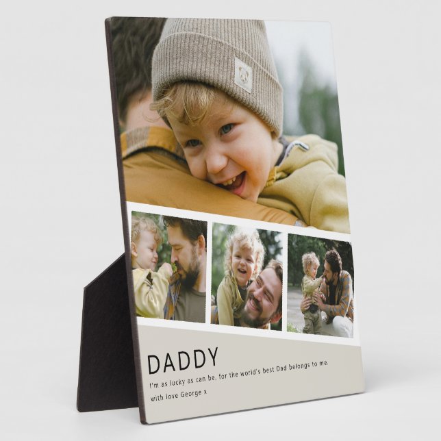 Placa Expositora Modern Daddy Photo Strip Collage (Lado)