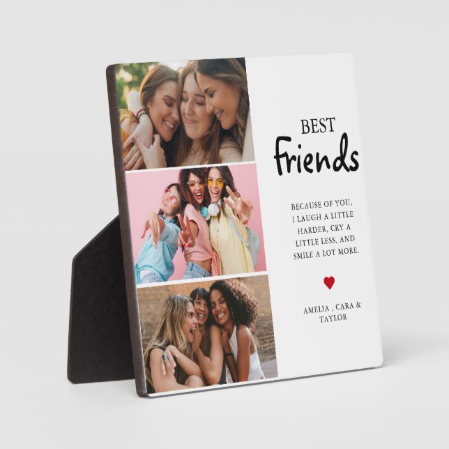 Placa Expositora Modern Friend Collage Photos Simple (Anverso)