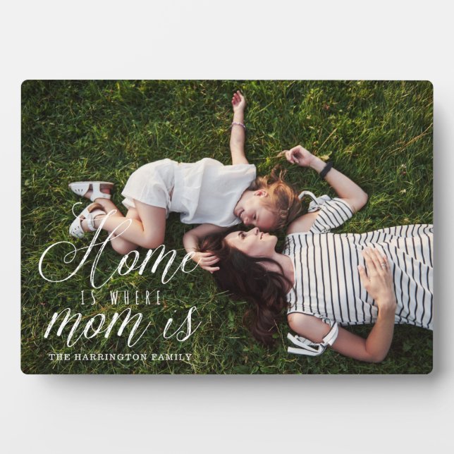 Placa Expositora Moderna Casa Mínima Donde Mamá Está Llena De Foto (Frente)