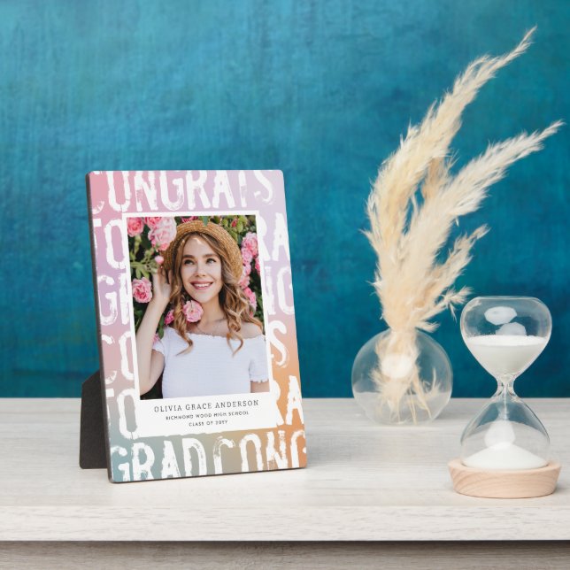 Placa Expositora Moderna graduación de fotos de chicas nizardas col (Lado)