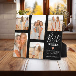 Placa Expositora Moderna red de fotos de los mejores amigos regalo<br><div class="desc">Crea tu propia placa fotográfica de mejor amigo con esta plantilla de cuadrícula de imágenes moderna. Simplemente suba tus propias fotografías y personalizar el texto. Con el título de "Mejores Amigos",  una cita de amistad,  un lindo corazón que puede cambiarse a cualquier color y nombre/s.</div>