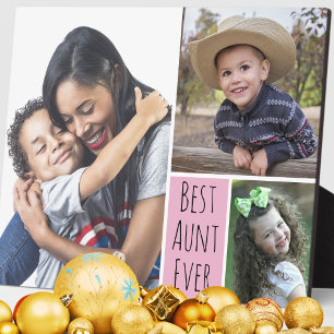 Placa Expositora Moderno 3 Collage de fotos mejor tía de la histori