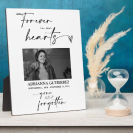 Placa Expositora Moderno Black Forever en nuestro corazón