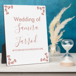 Placa Expositora Moderno Boda nutricional floral 