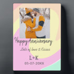 Placa Expositora moderno boho feliz aniversario agregar nombre fech<br><div class="desc">diseño para pareja amor</div>