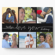 Moderno LOVE YOU 6 Collage de fotos Script manuscr