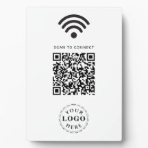 Moderno Rótulo de código QR WiFi para un acceso fá