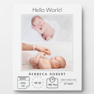 Placa Expositora Moderno Simple Nuevo Bebé Personalizado 2 Foto 