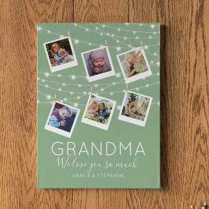 Placa Expositora Moderno String Lughts Collage de fotos Plaque