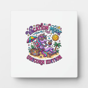 Placa Expositora Modo de Vacaciones de Unicornio Edición Unicornio 