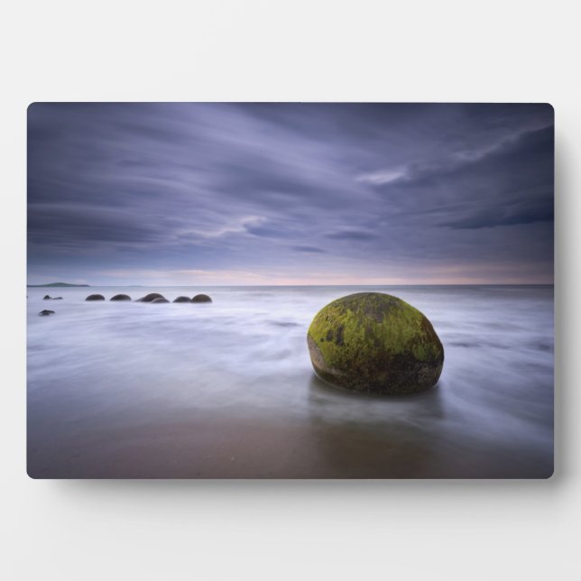 Placa Expositora Moeraki Boulders Sunrise Seascape (Frente)