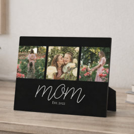 Placa Expositora Mom Established Elegant Script Black 3 Photo 