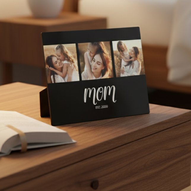 Placa Expositora Mom Established Elegant Script Black 3 Photo (Subido por el creador)