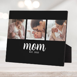 Placa Expositora Mom Established Elegant Script Black 3 Photo