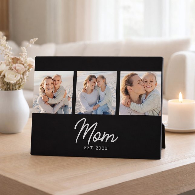 Placa Expositora Mom Established Elegant Script Black 3 Photo (Subido por el creador)