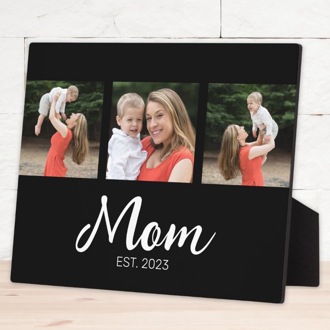 Placa Expositora Mom Established Elegant Script Black 3 Photo (Subido por el creador)